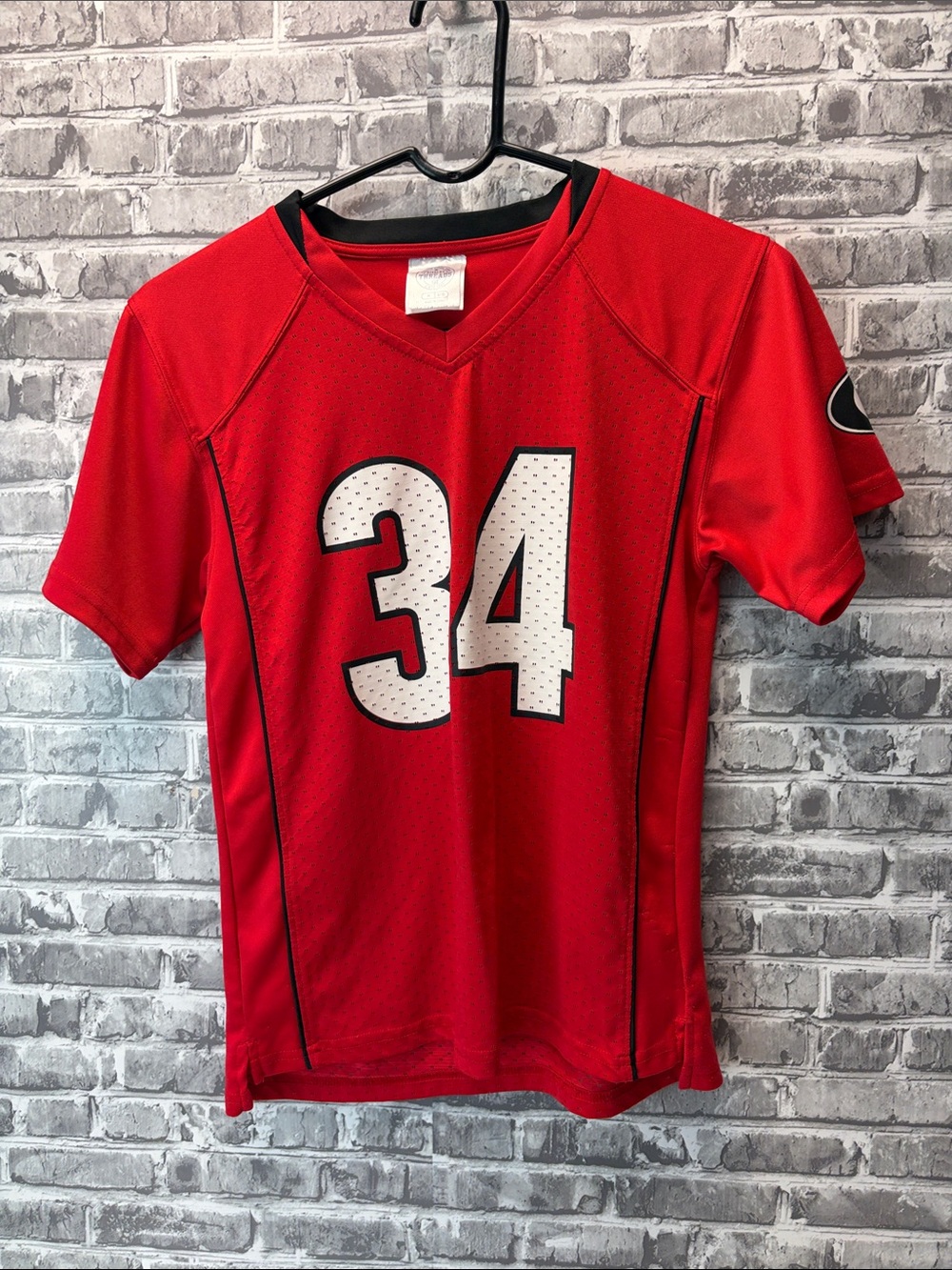Georgia Bulldogs
Red Athletic Jersey Shirt with Number 34